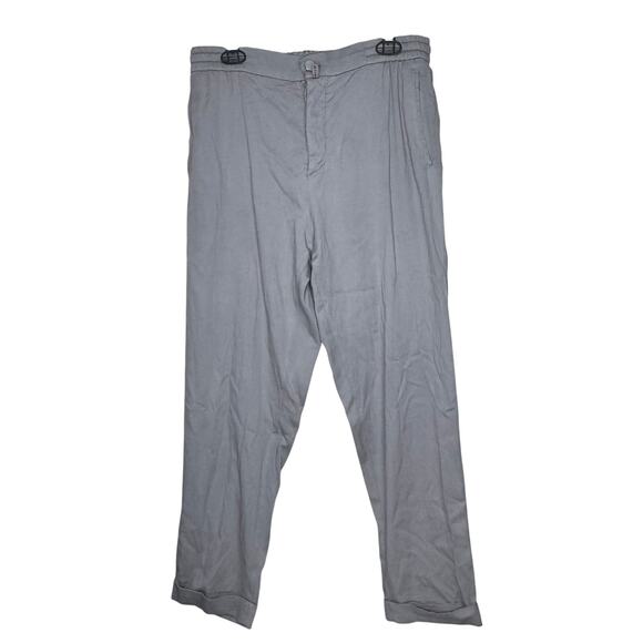 Kiton Other - Mens Kiton Trousers Lyocell Light Gray EU 35 Rolled Hem (Fits 32x29"